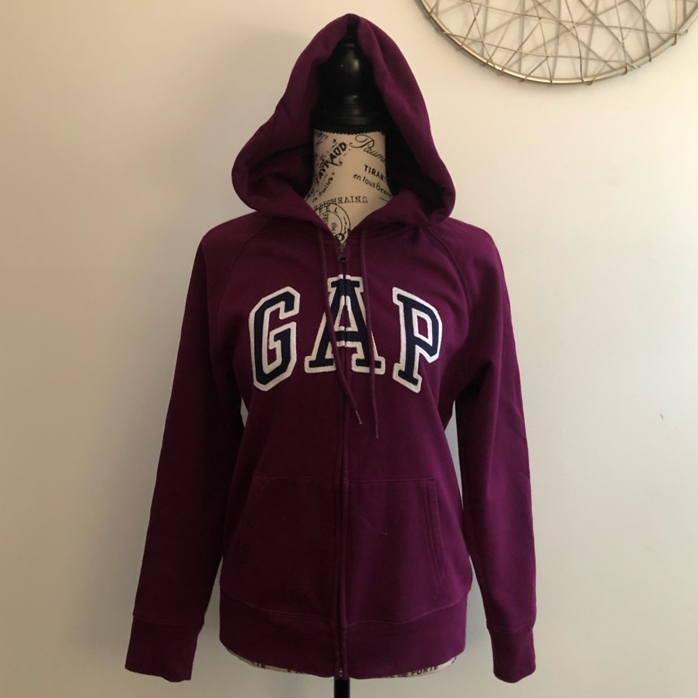 Gap Cotton/ Polyester Logo Zip-up Hoodie